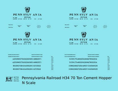 Pennsylvania Railroad H34 Cement Covered Hopper Black