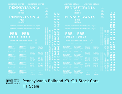 Pennsylvania Railroad K9, K11 Stock Car White