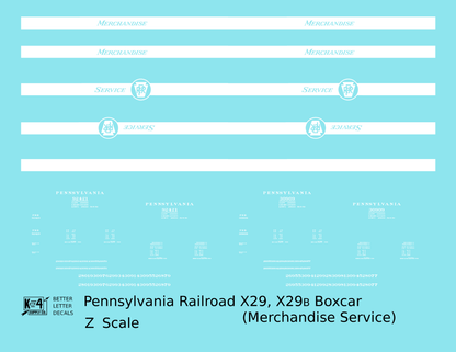 Pennsylvania Railroad 40 Ft Merchandise Service Boxcar White All White