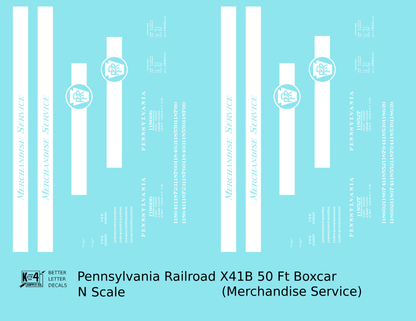 Pennsylvania Railroad 50 Ft Merchandise Service Boxcar White All White