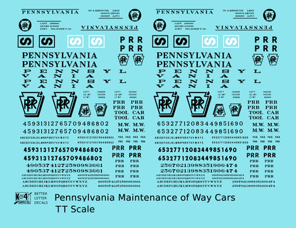 Pennsylvania Railroad PRR MOW Maintenance Of Way Cars Black