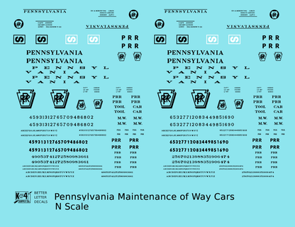 Pennsylvania Railroad PRR MOW Maintenance Of Way Cars Black
