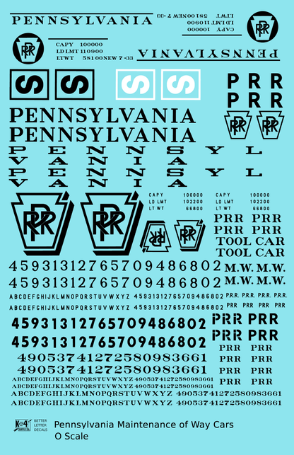 Pennsylvania Railroad PRR MOW Maintenance Of Way Cars Black