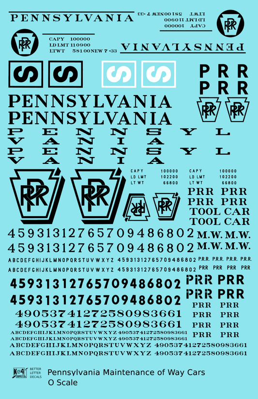 Pennsylvania Railroad PRR MOW Maintenance Of Way Cars Black