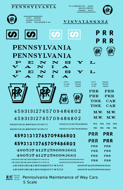 Pennsylvania Railroad PRR MOW Maintenance Of Way Cars Black