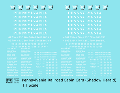 Pennsylvania Railroad PRR Cabin Car Caboose White Shadow Herald