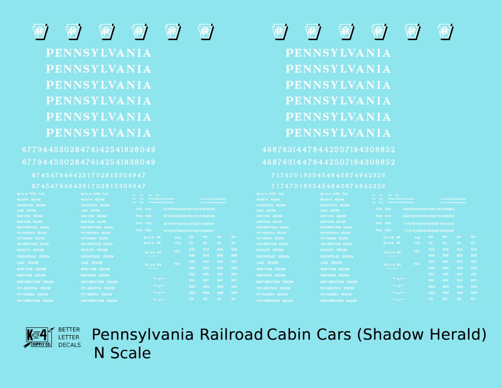 Pennsylvania Railroad PRR Cabin Car Caboose White Shadow Herald