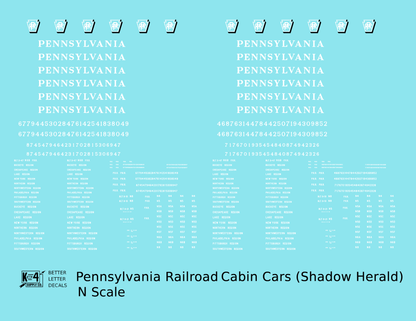 Pennsylvania Railroad PRR Cabin Car Caboose White Shadow Herald