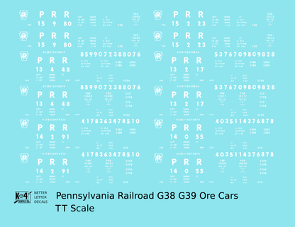 Pennsylvania Railroad G38 / G39 Ore Cars White