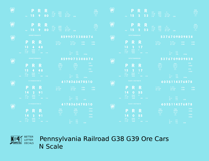 Pennsylvania Railroad G38 / G39 Ore Cars White