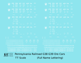 Pennsylvania Railroad G38 G39 Ore Car White Full Name