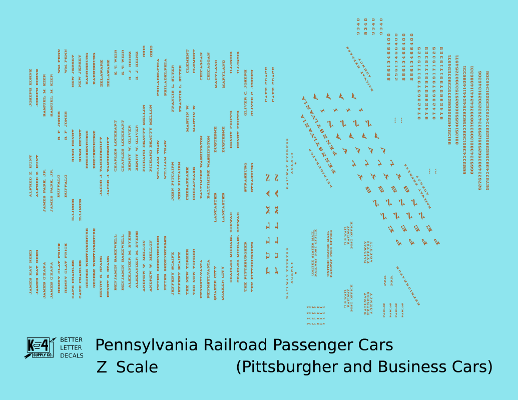 Pennsylvania Railroad Pittsburgher, Business Passenger Cars Bronze Gold