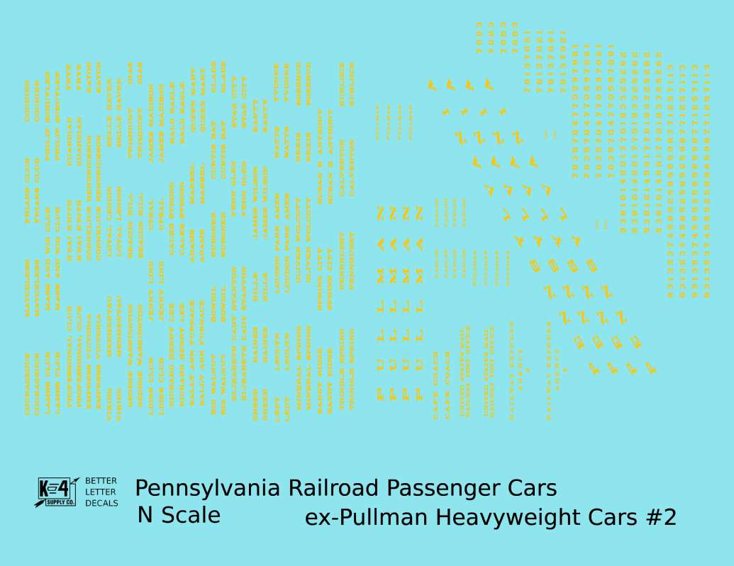 Pennsylvania Railroad Ex-Pullman Heavyweight Passenger Cars Dulux Gold #2