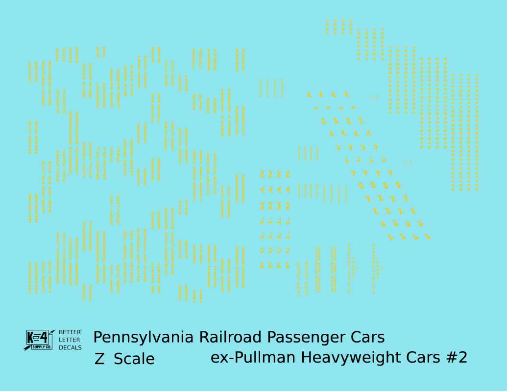Pennsylvania Railroad Ex-Pullman Heavyweight Passenger Cars Dulux Gold #2