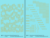 Pennsylvania Railroad Ex-Pullman Heavyweight Passenger Cars Dulux Gold #2 - Decal - Choose Scale