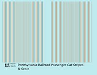 Pennsylvania Railroad Passenger Car Stripes  Bronze Gold  - Decal - Choose Scale