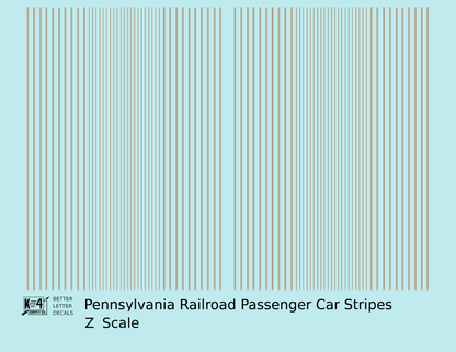 Pennsylvania Railroad Passenger Car Stripes  Bronze Gold