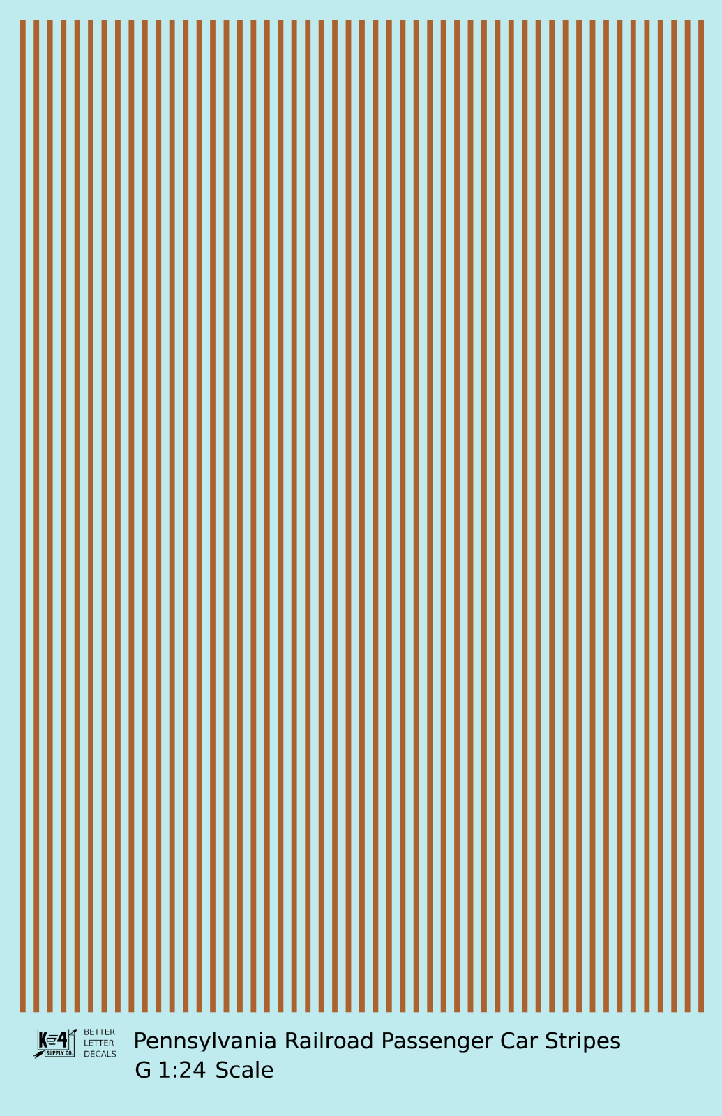 Pennsylvania Railroad Passenger Car Stripes  Bronze Gold