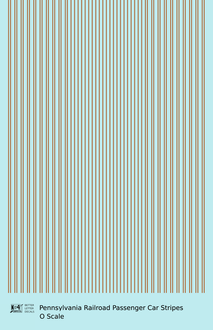 Pennsylvania Railroad Passenger Car Stripes  Bronze Gold