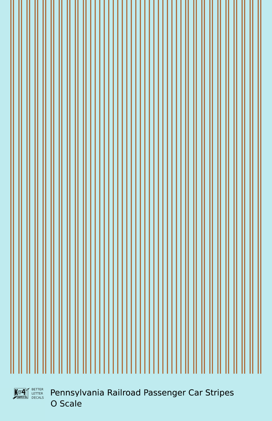 Pennsylvania Railroad Passenger Car Stripes  Bronze Gold