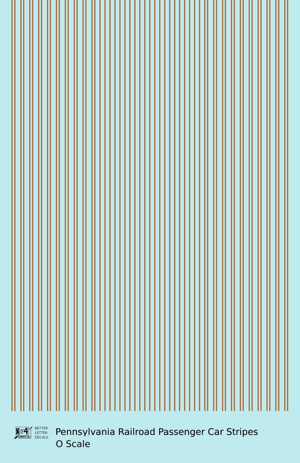 Pennsylvania Railroad Passenger Car Stripes  Bronze Gold