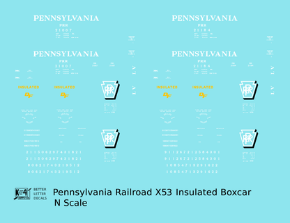 Pennsylvania PRR X53 50 Ft Insulated Boxcar Shadow Herald