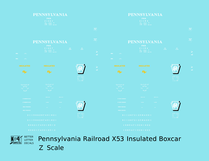 Pennsylvania PRR X53 50 Ft Insulated Boxcar Shadow Herald