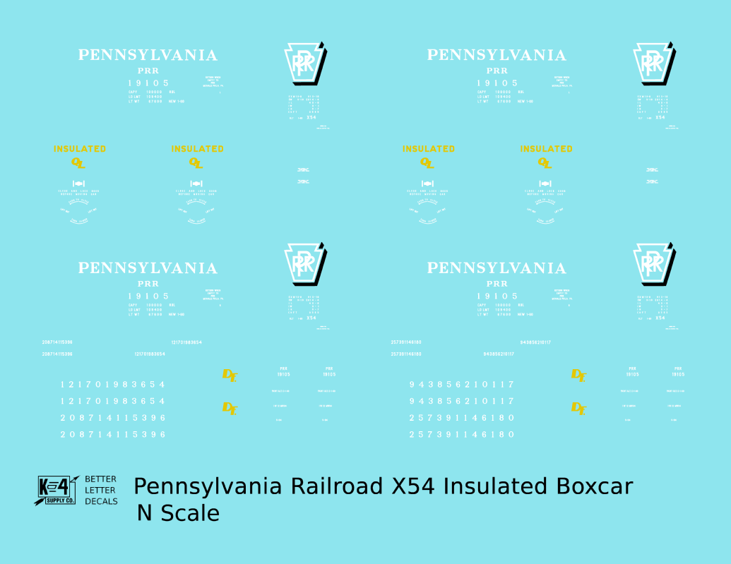 Pennsylvania PRR X54 40 Ft Insulated Boxcar Shadow Herald