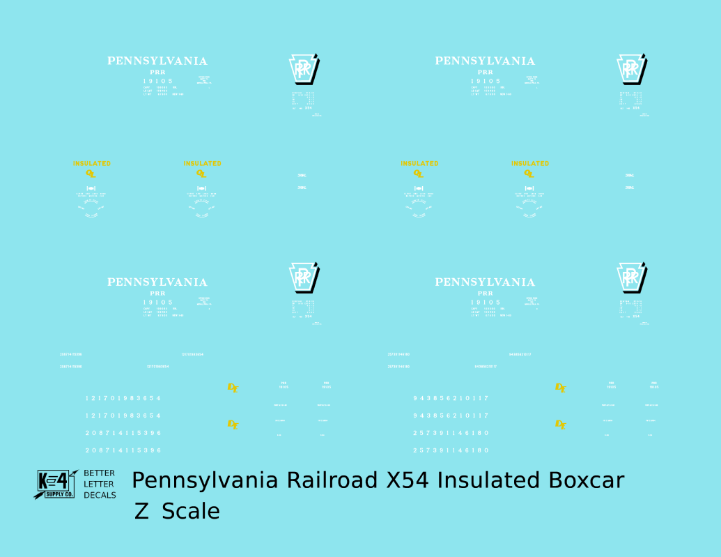 Pennsylvania PRR X54 40 Ft Insulated Boxcar Shadow Herald