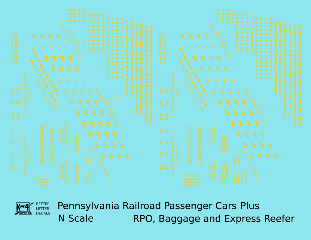 Pennsylvania Railroad Passenger Car Dulux Gold