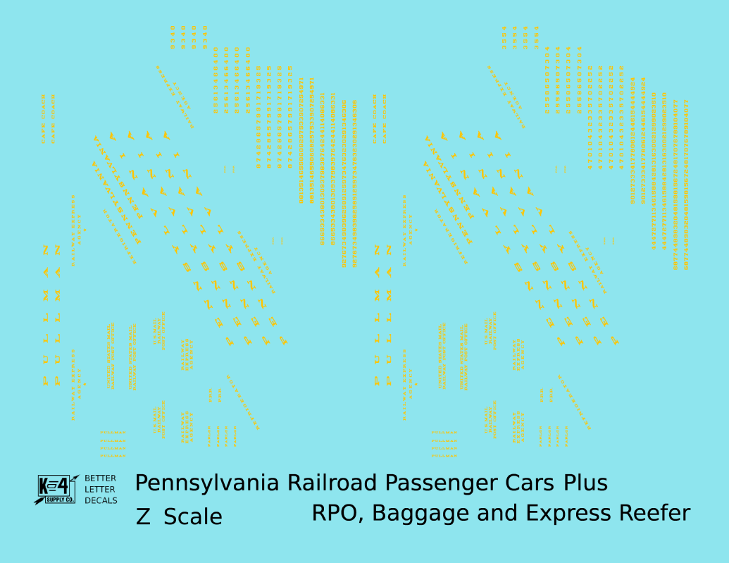 Pennsylvania Railroad Passenger Car Dulux Gold