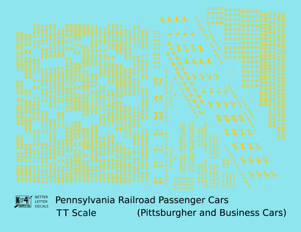 Pennsylvania Railroad Pittsburgher, Business Passenger Cars Dulux Gold