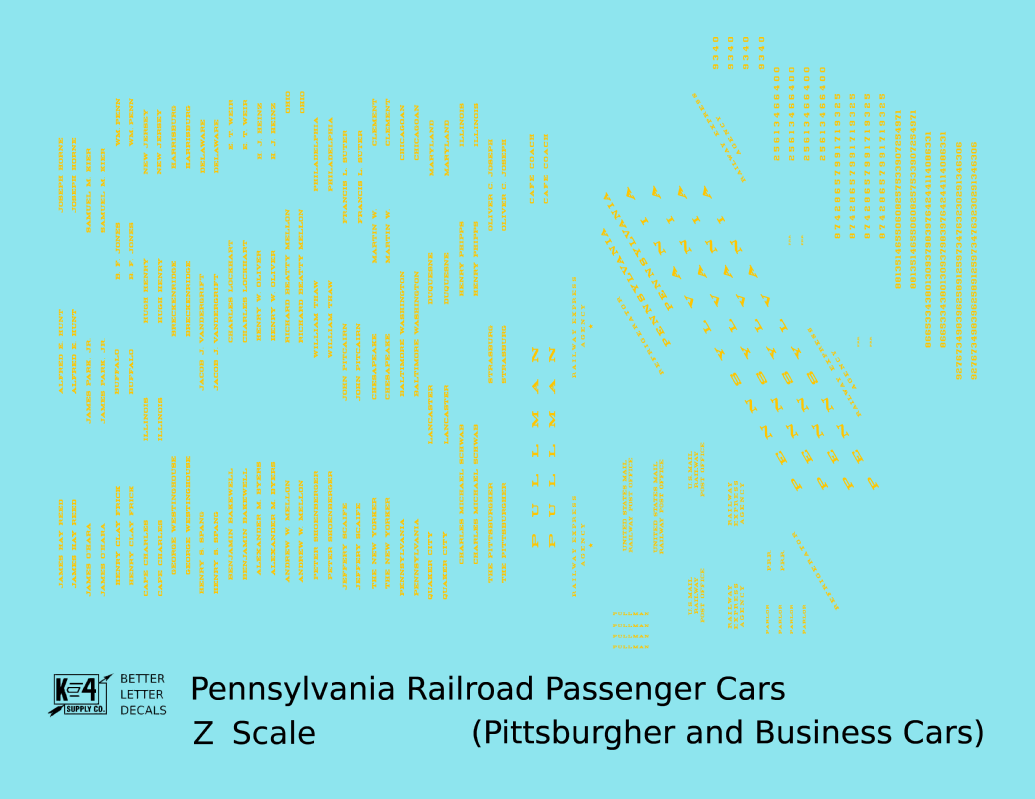 Pennsylvania Railroad Pittsburgher, Business Passenger Cars Dulux Gold