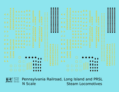 Pennsylvania Railroad, Long Island, PRSL Steam Locomotives Dulux Yellow