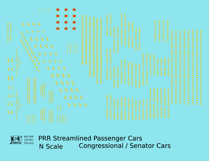 Pennsylvania Railroad Senator Congressional Passenger Car Dulux Gold and Red