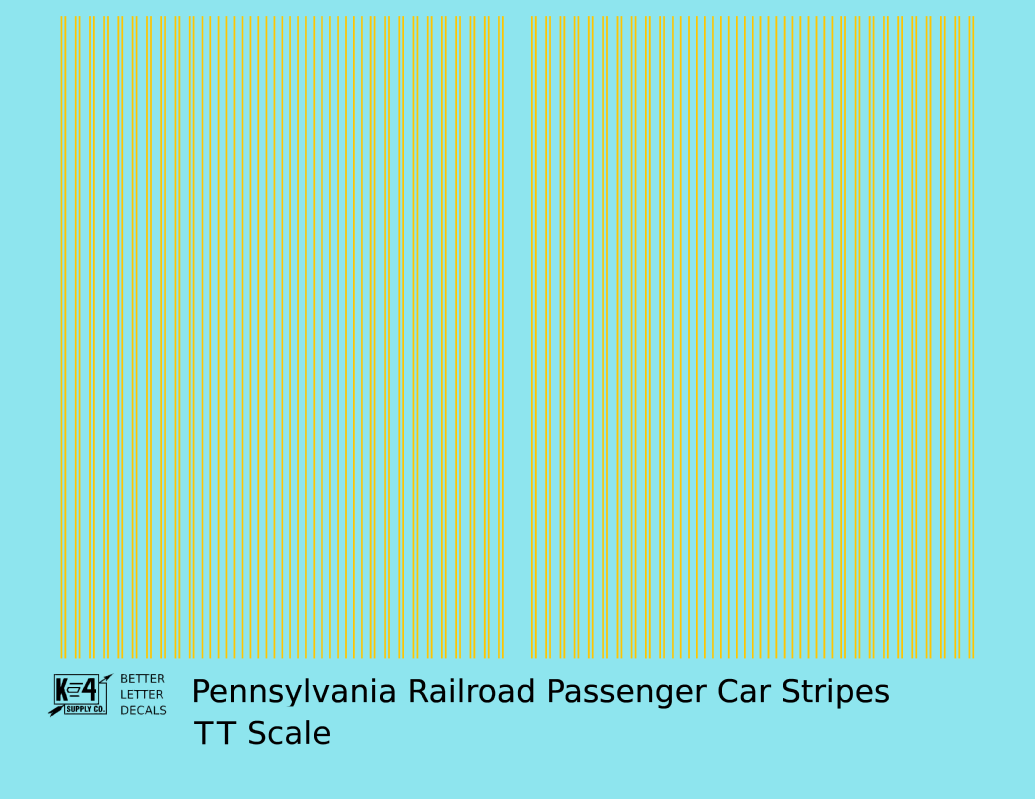 Pennsylvania Railroad Passenger Car Stripes  Dulux Gold