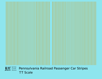 Pennsylvania Railroad Passenger Car Stripes  Dulux Gold  - Decal - Choose Scale