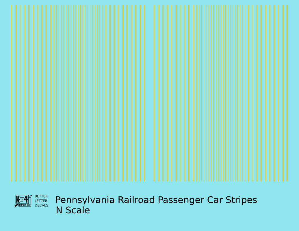 Pennsylvania Railroad Passenger Car Stripes  Dulux Gold
