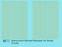 Pennsylvania Railroad Passenger Car Stripes  Dulux Gold  - Decal - Choose Scale