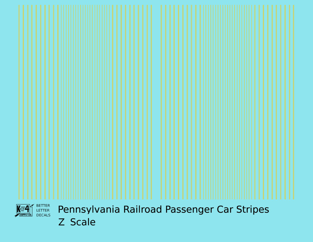 Pennsylvania Railroad Passenger Car Stripes  Dulux Gold