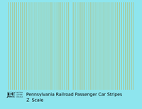 Pennsylvania Railroad Passenger Car Stripes  Dulux Gold  - Decal - Choose Scale