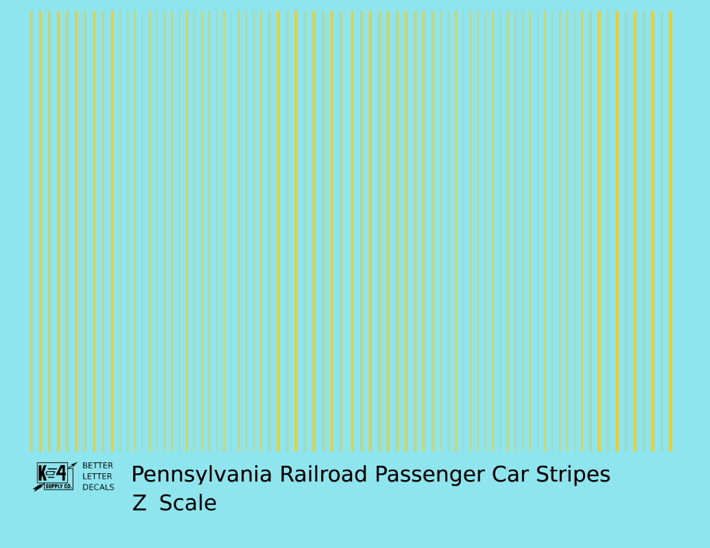 Pennsylvania Railroad Passenger Car Stripes  Dulux Gold