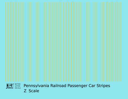 Pennsylvania Railroad Passenger Car Stripes  Dulux Gold