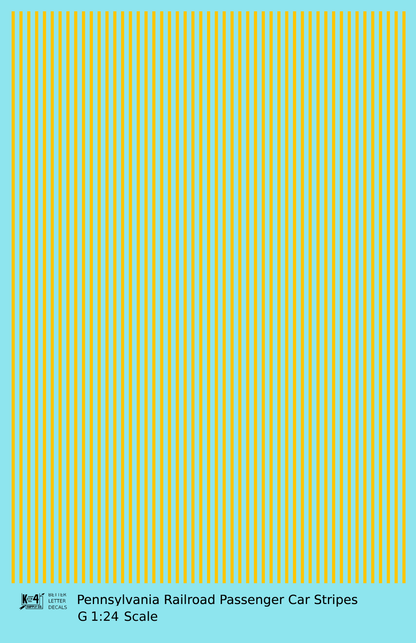 Pennsylvania Railroad Passenger Car Stripes  Dulux Gold