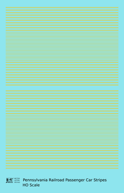 Pennsylvania Railroad Passenger Car Stripes  Dulux Gold