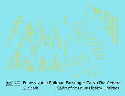 Pennsylvania Railroad Spirit Of St Louis, General, Liberty Ltd Passenger Cars Dulux Gold