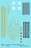 Pennsylvania Reading Seashore Line PRSL Diesel Locomotives Dulux Gold  - Decal - Choose Scale