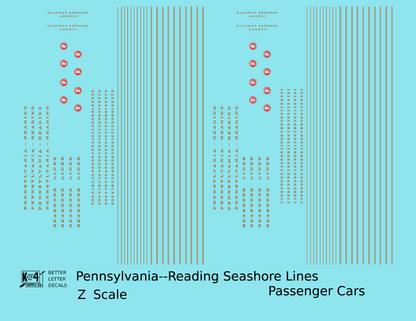 Pennsylvania-Reading Seashore Lines Passenger Car Bronze Gold PRSL