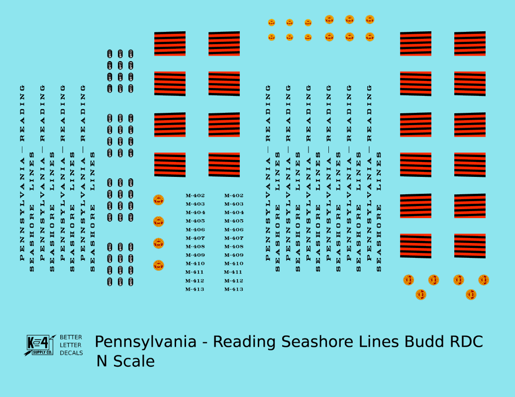 Pennsylvania Reading Seashore Lines PRSL Budd RDC Rail Diesel Car Black
