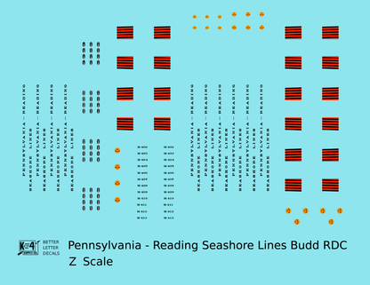 Pennsylvania Reading Seashore Lines PRSL Budd RDC Rail Diesel Car Black